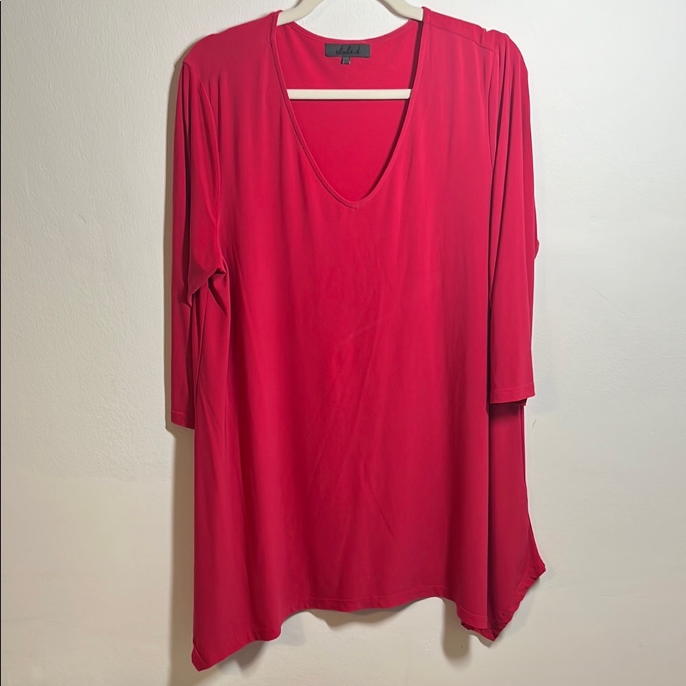 Alisha.D Red Women's Tunic Top